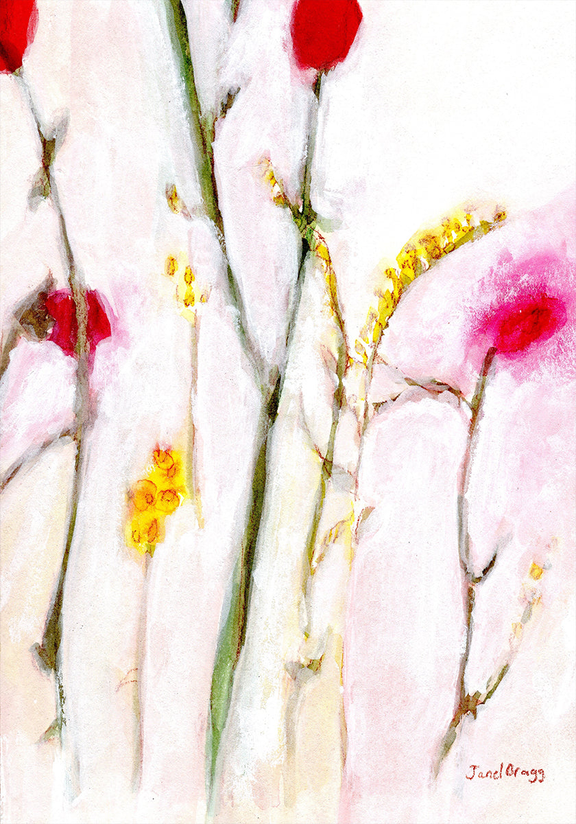 Květinové V oranžové a Lila plakát