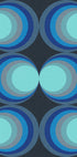 Retro Gradient Circles Aqua Blue (NEW) - Posterbox