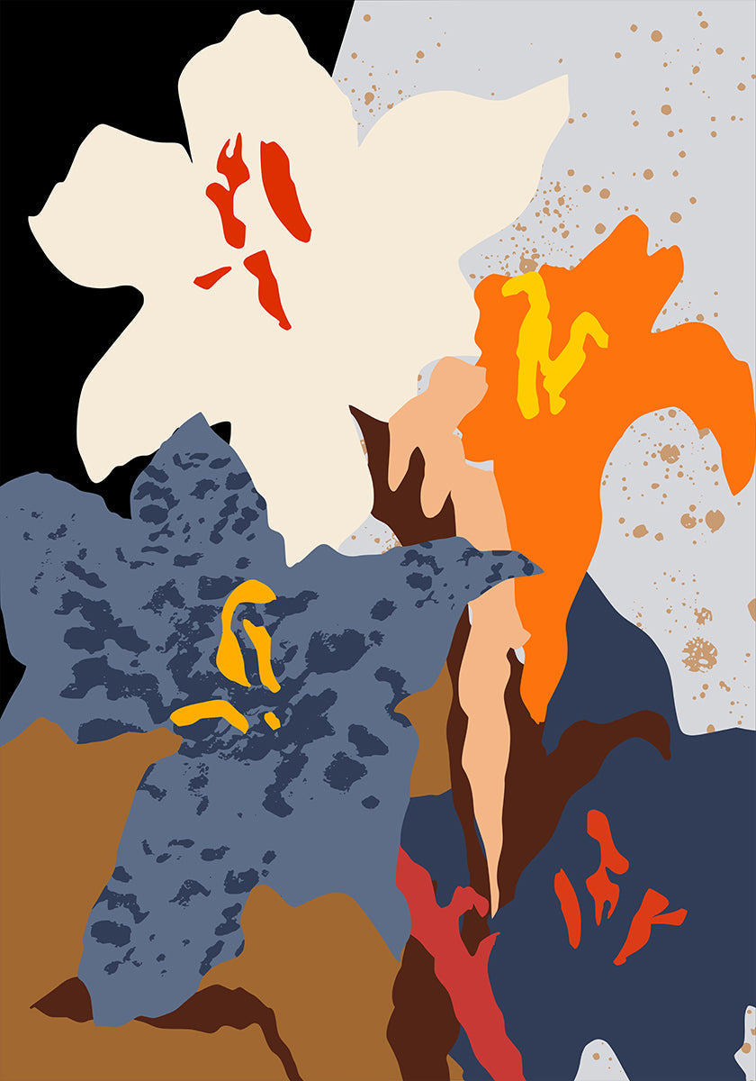Abstract Lilies Close Up (NEW) - Posterbox