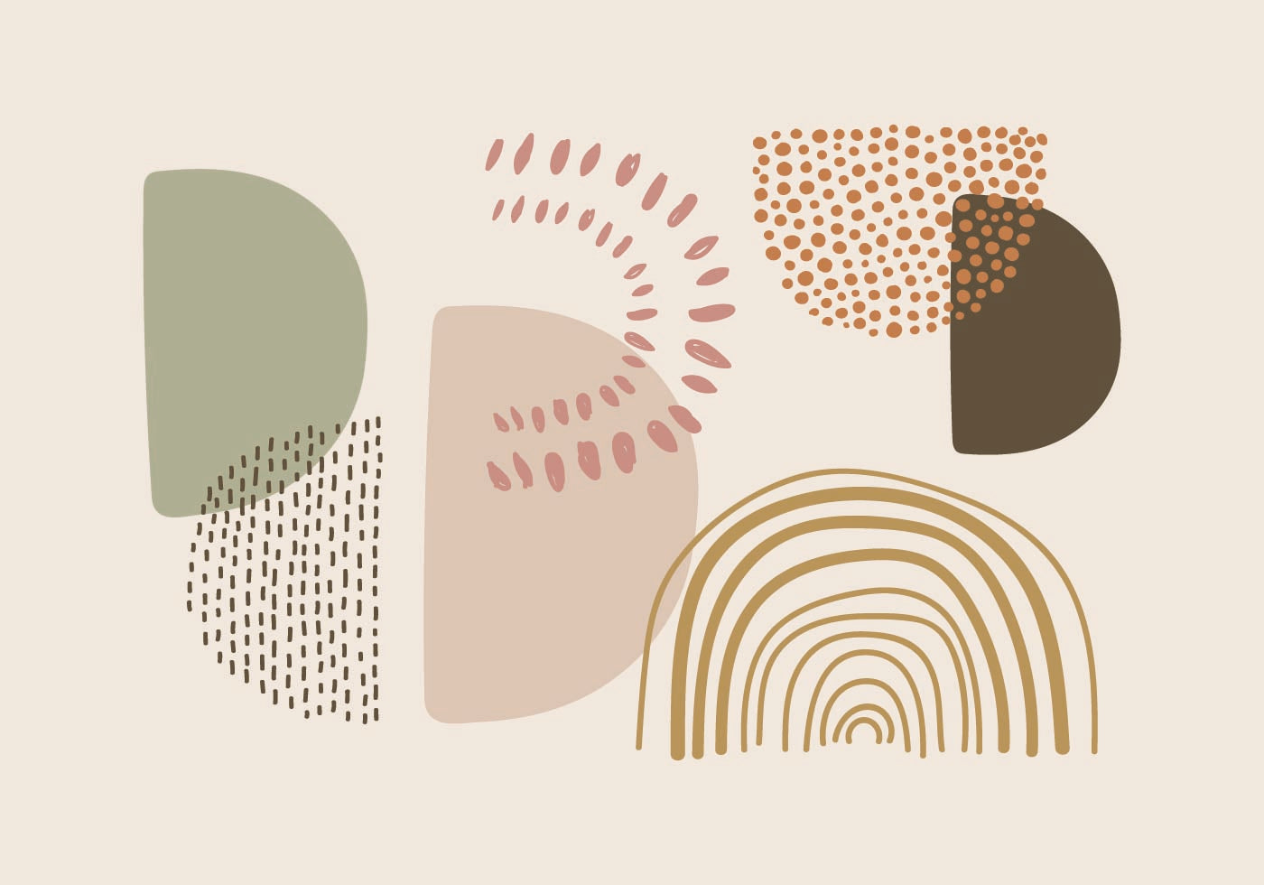 Abstract Shapes and Patterns Plakat - Posterbox.dk