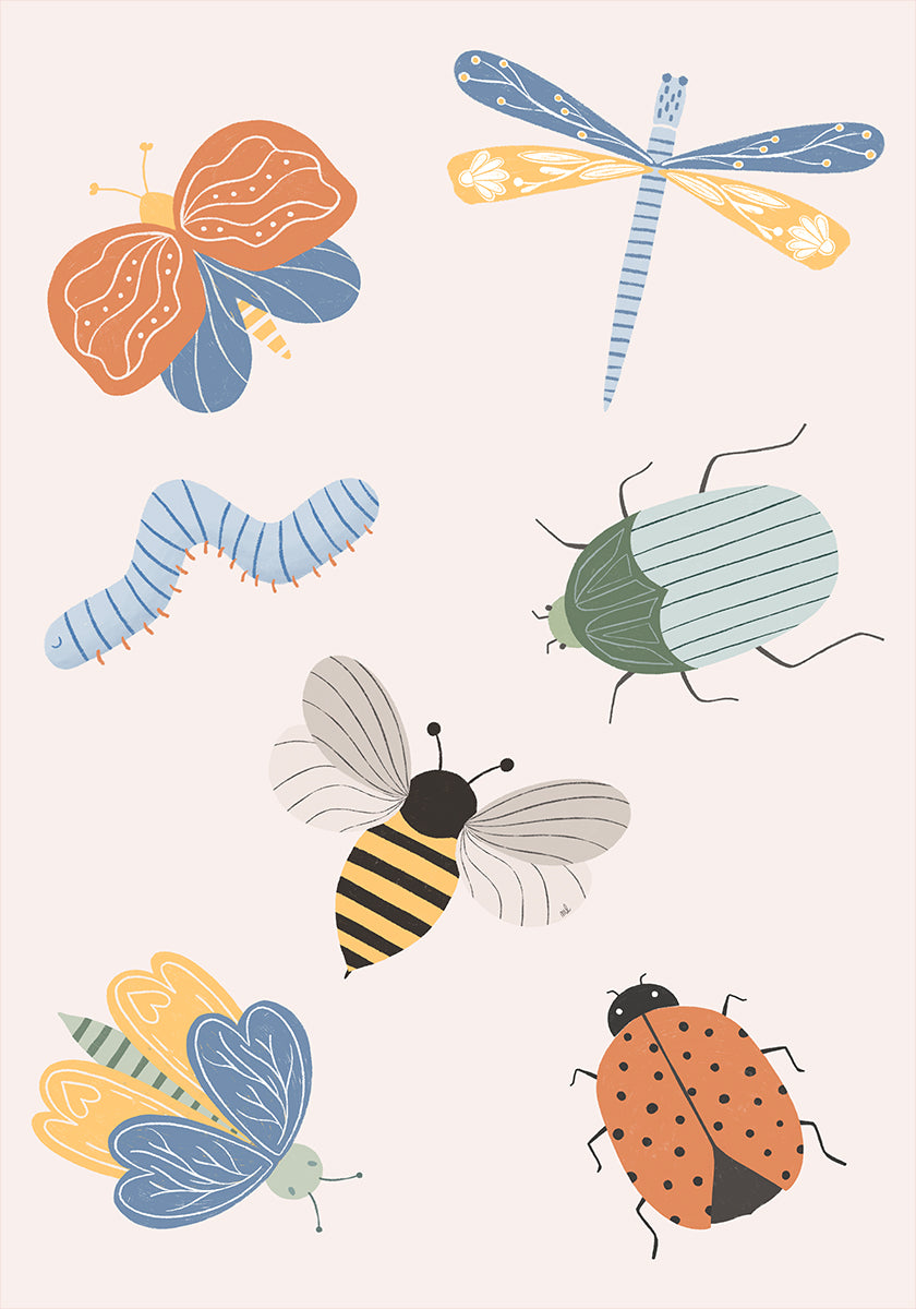 Cute Bugs Ratio2x3 Plakat - Posterbox