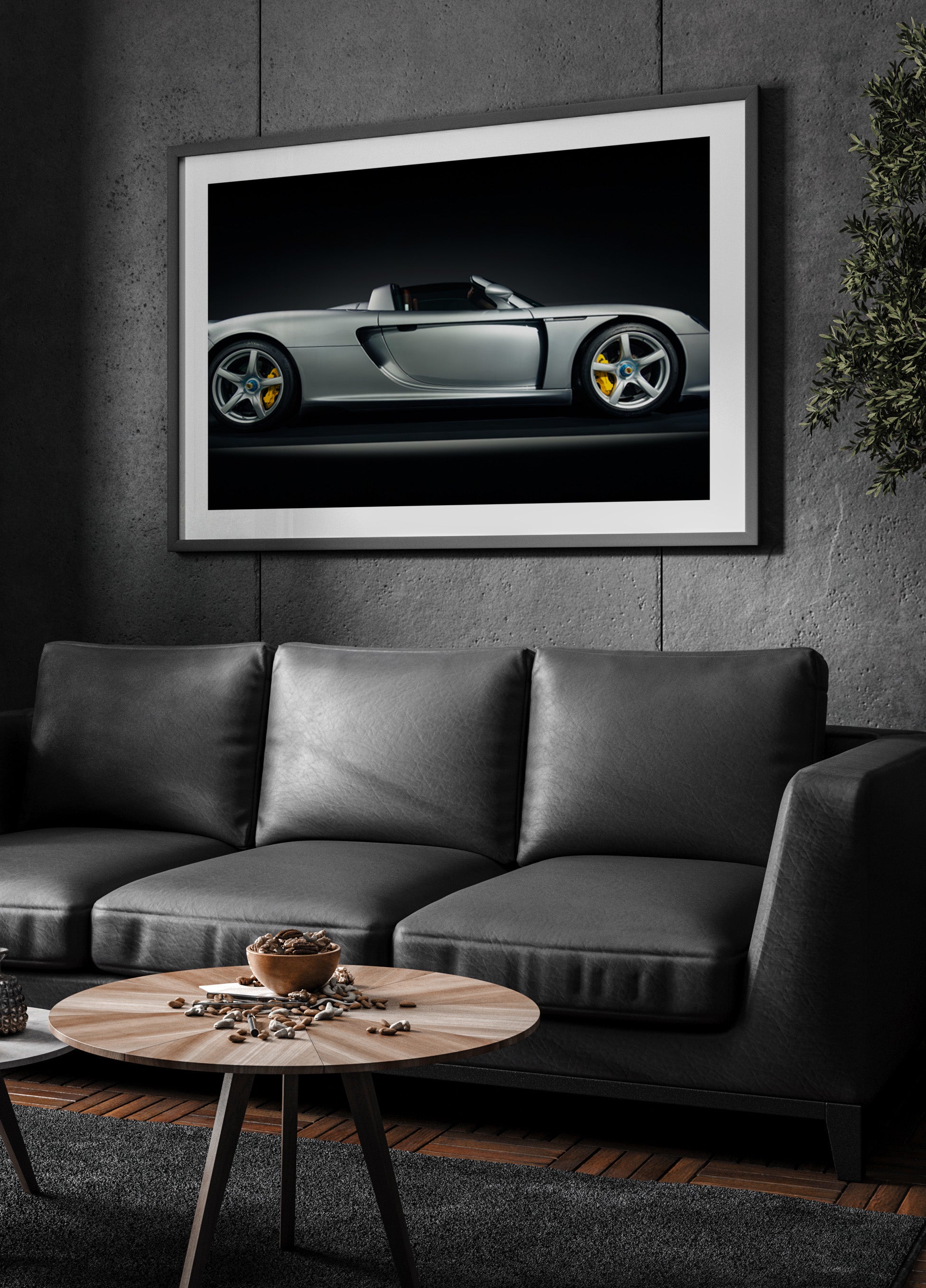 Elegantní stříbrný supercar