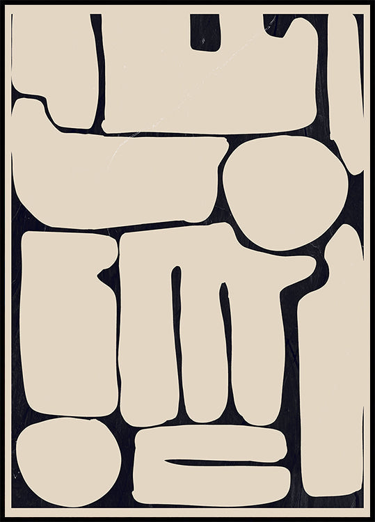 Moderní abstraktní minimální tvary 161 plakát