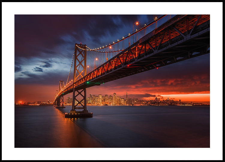 Plakát Bay Bridge v noci