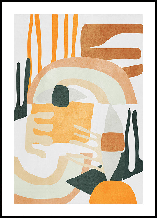 Geometrické tvary abstraktní harmonie plakát