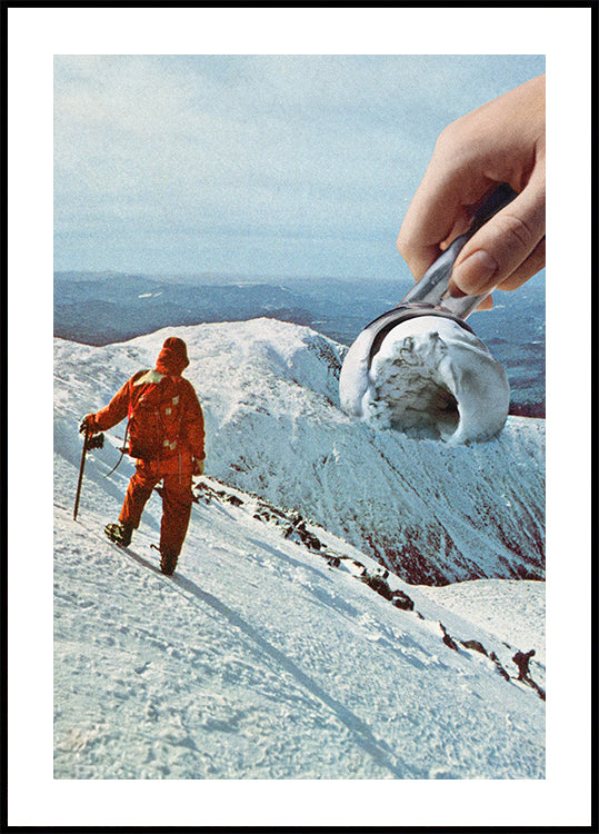 Zmrzlinová hora – plakát se sušenkami a krémem