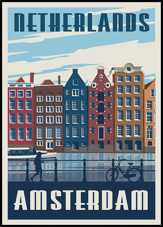 Amsterdam cestovní tisk plakátu