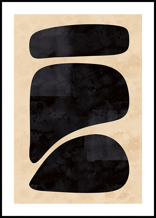 Plakát minimální černé tvary