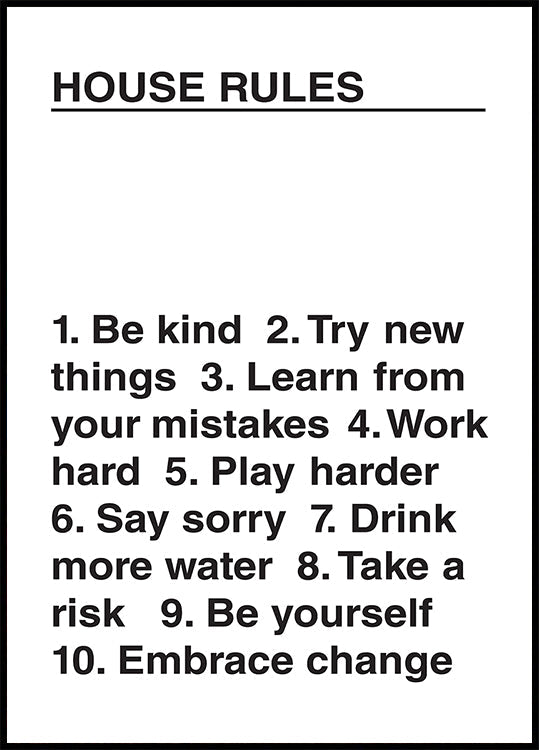 Plakát Pravidla domu