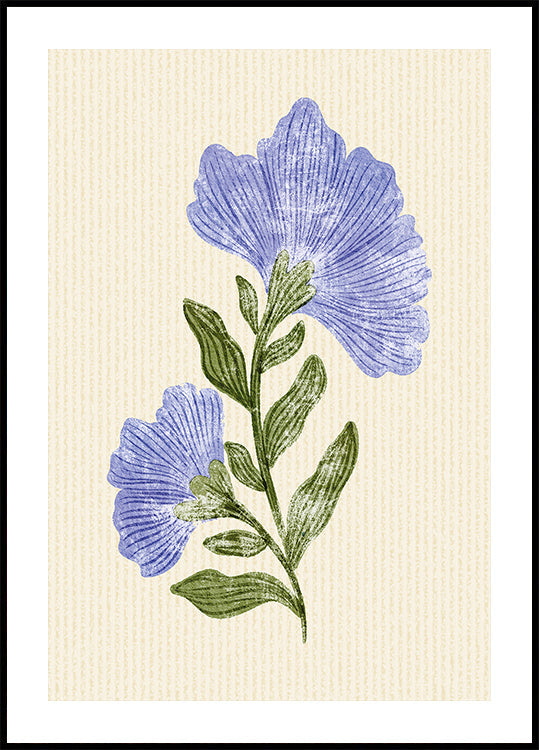 Vintage květinový plakát