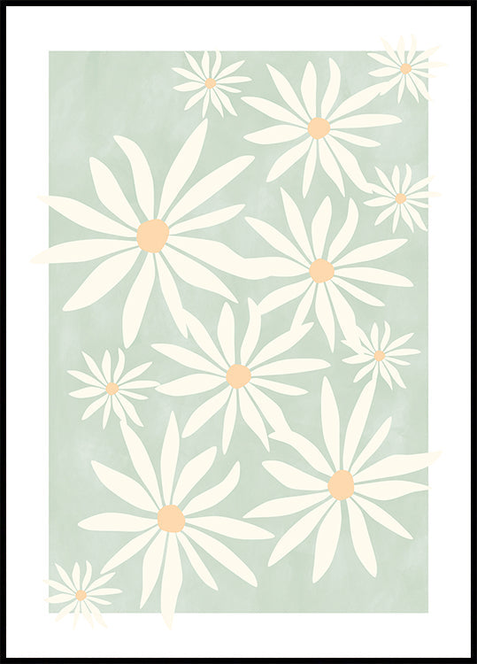 Okvětní lístky na plakátu Sage