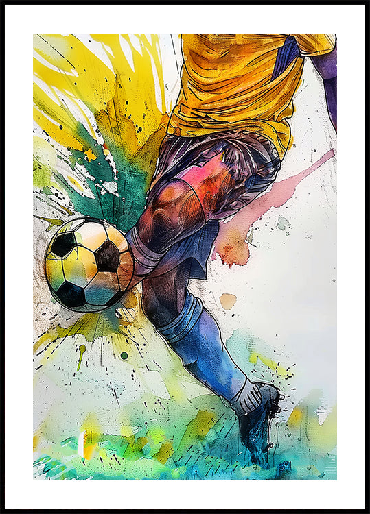 Sport akvarel fotbalista (3)