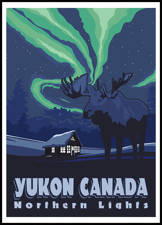 Yukon Canada Travel Print Plakát
