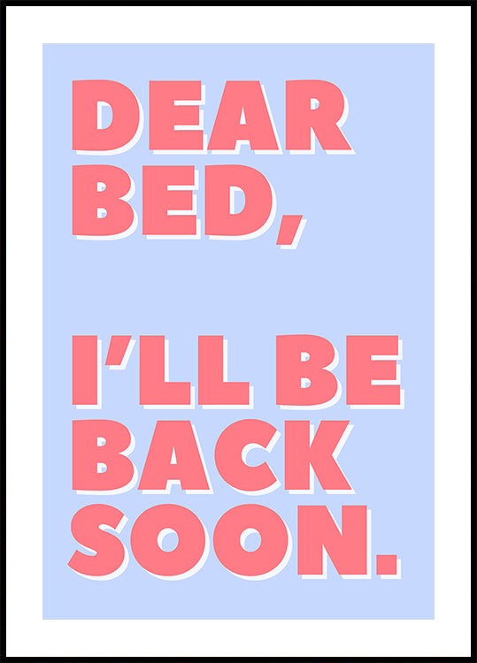 Plakát Letter to My Bed