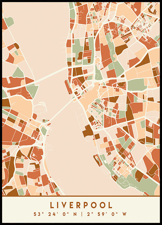 Black Maps Earth Tones 40 Plakát