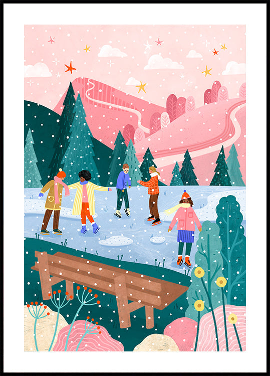 Lidé bruslení plakát