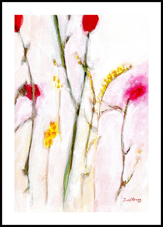 Květinové V oranžové a Lila plakát