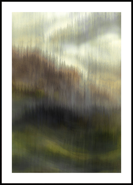 Mlžný lesní závoj