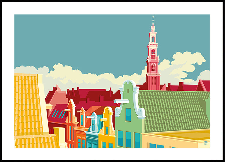 Amsterdam Jordaan Westerkerk Plakat