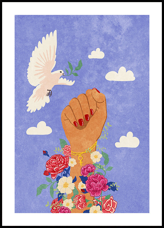 Feministická pěst plakát