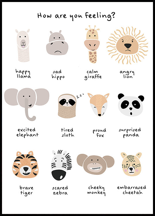 Dětská uklidňující meditace emoce tisk 1 Plakát