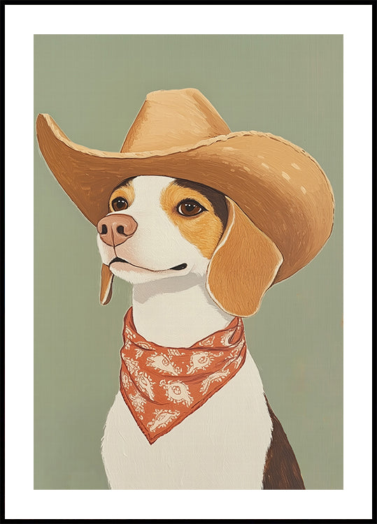 Plakát Cowboy Beagle Dog