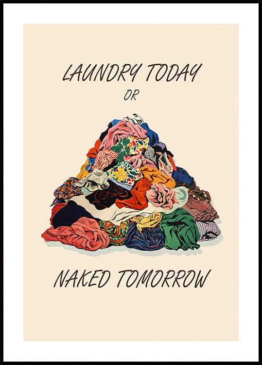Laundry Naked Pictufy Plakát