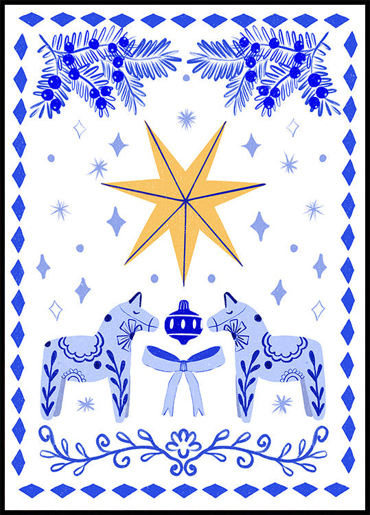 Folk zimní hvězda plakát