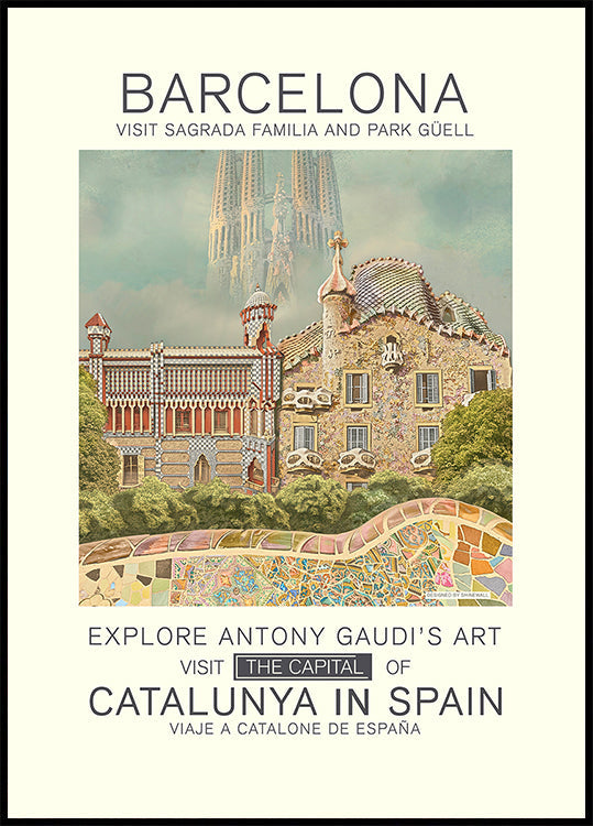 Barcelona tisk plakátu