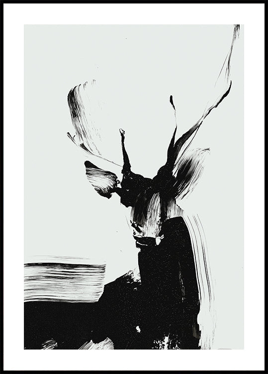 Tah štětcem Jelen V Plakátu