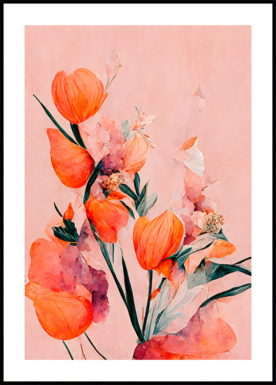 Okvětní lístky a plakát elegance