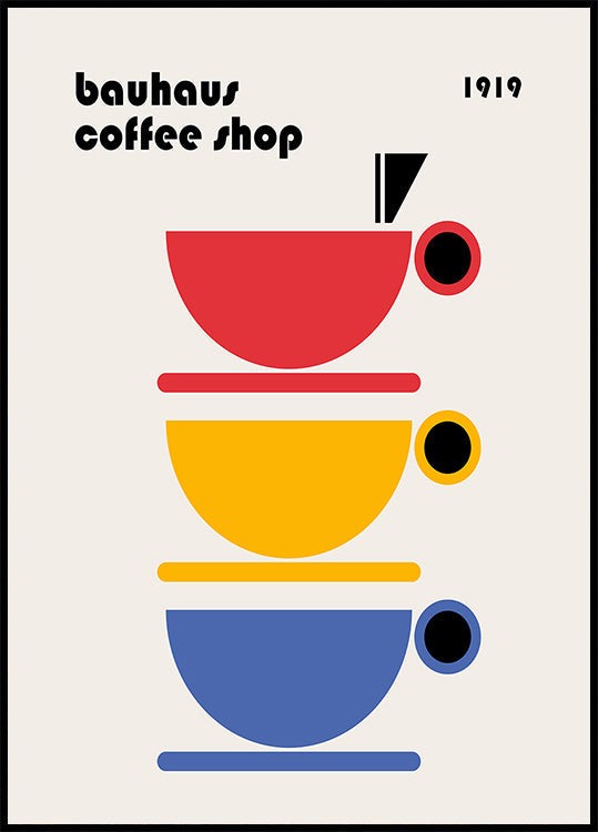 Minimalistický plakát Bauhaus Coffee