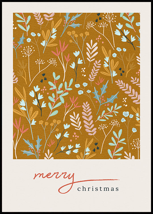 Veselé Vánoce Bronzový plakát