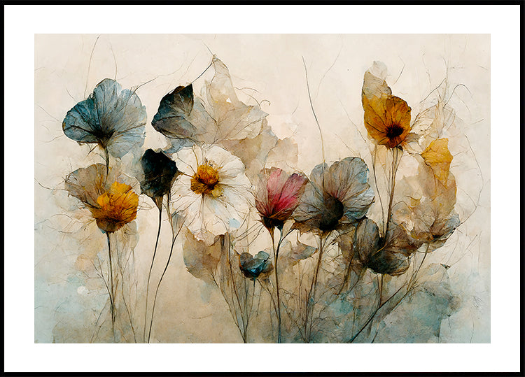 Plakát šeptající květy