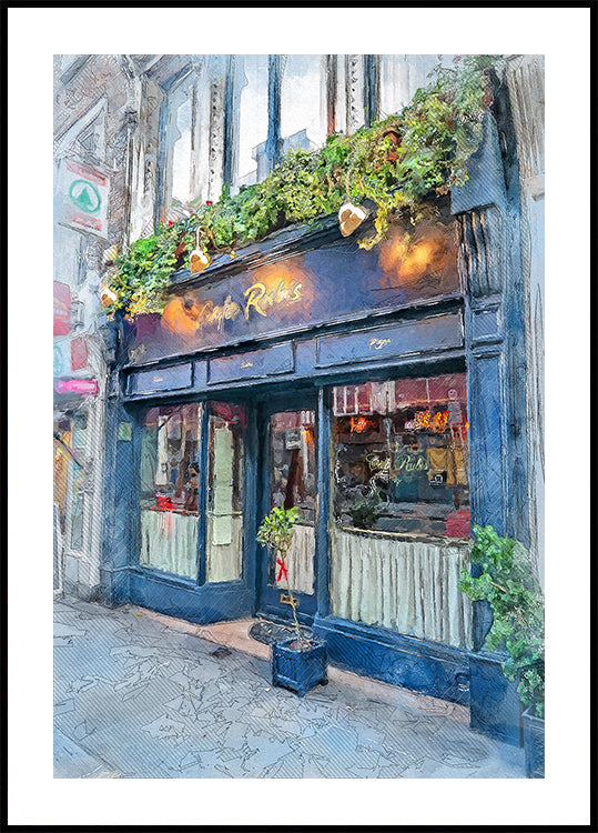 Dublin City Watercolor Art Irsko (10)