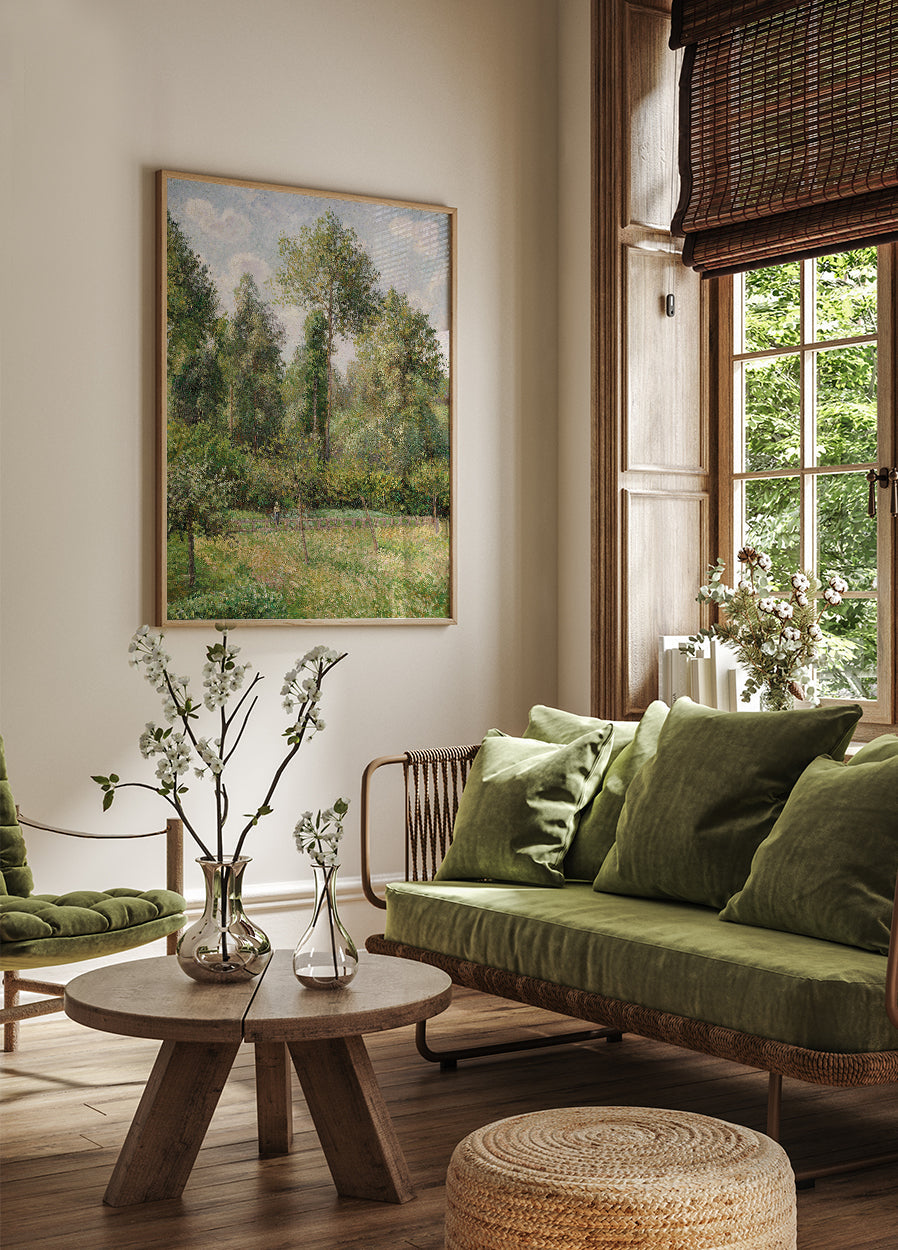 Poplars Éragny By Camille Pissarro Plakat - Posterbox.dk