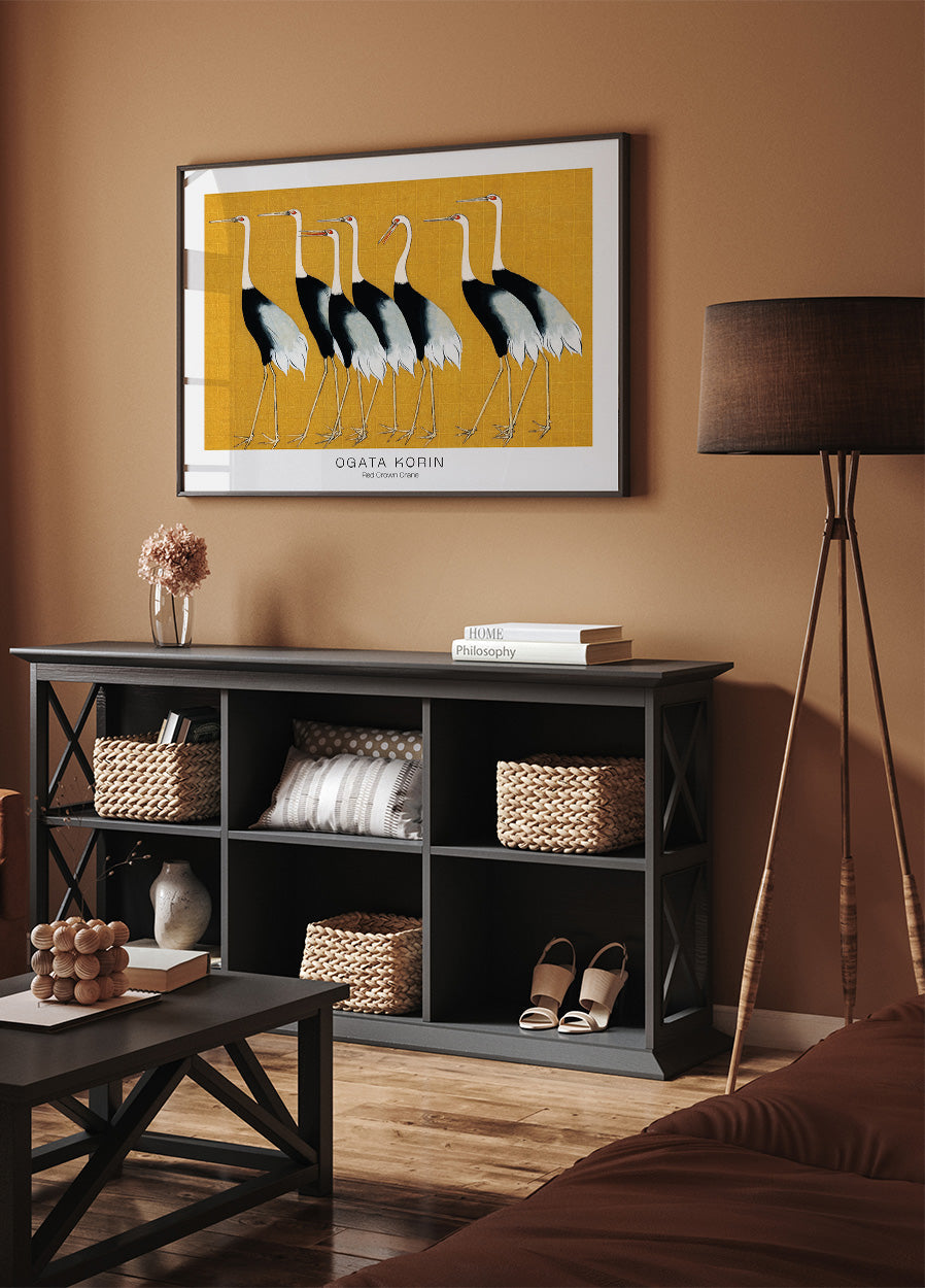 Red Crown Crane By Ogata Korin Plakat - Posterbox.dk