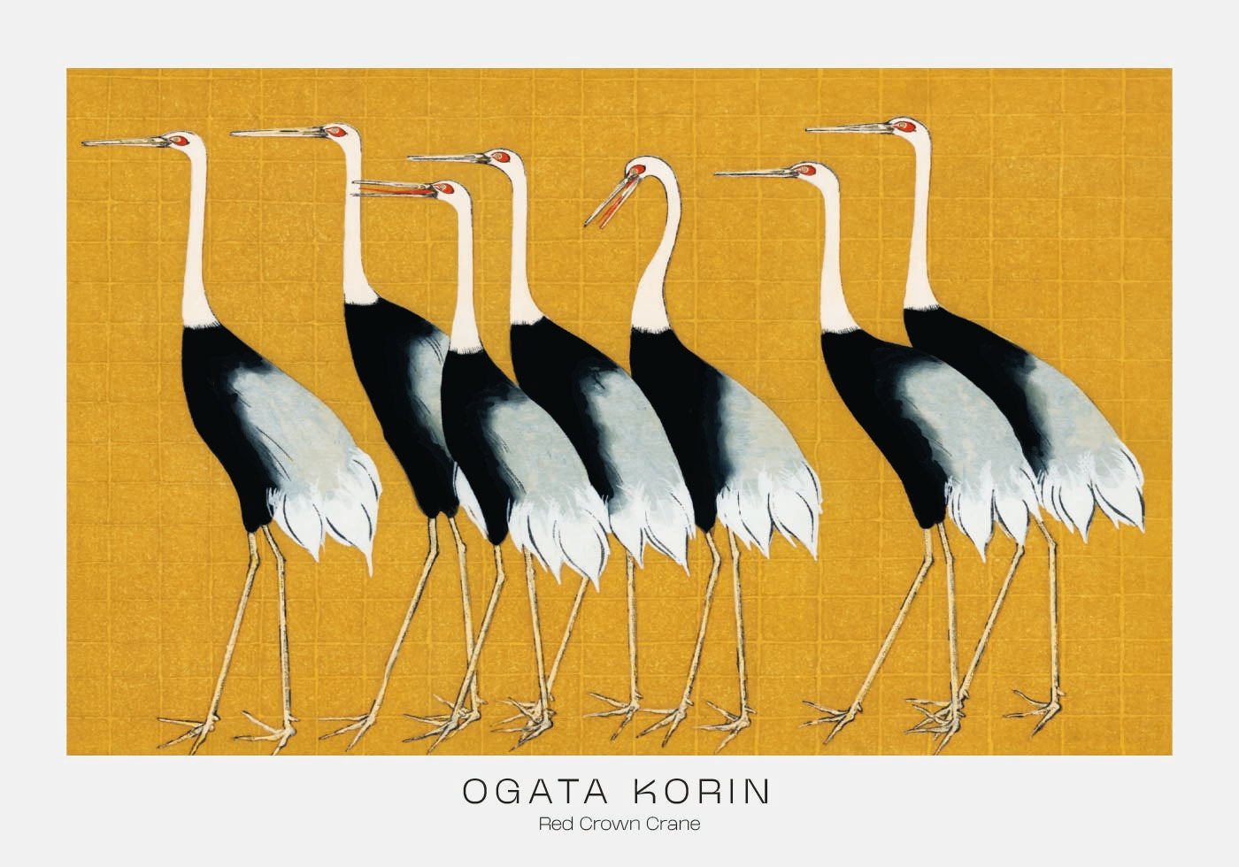 Red Crown Crane By Ogata Korin Plakat - Posterbox.dk