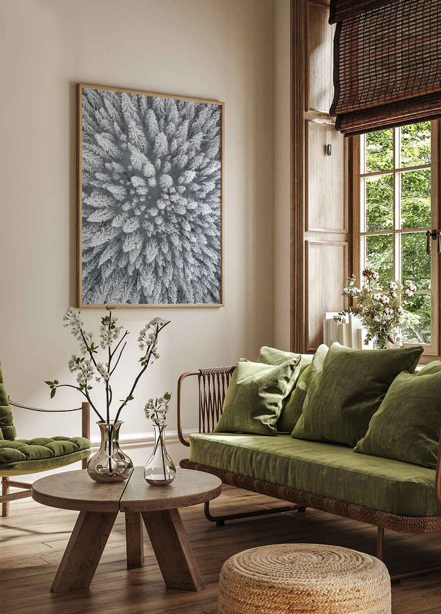 Snow Forest Aerial Plakat - Posterbox.dk