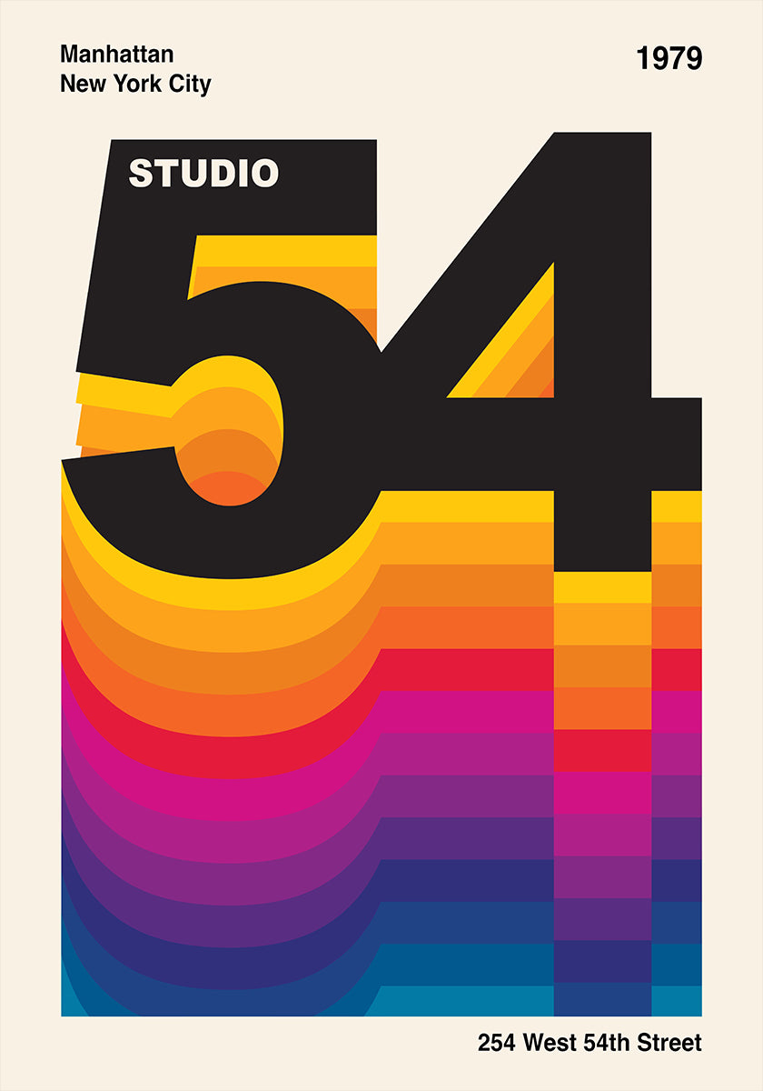 Studio 54 Retro Design Plakát