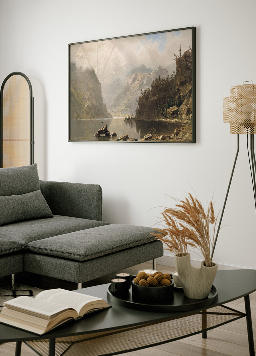 Western Landscape By Albert Bierstadt Plakat - Posterbox.dk