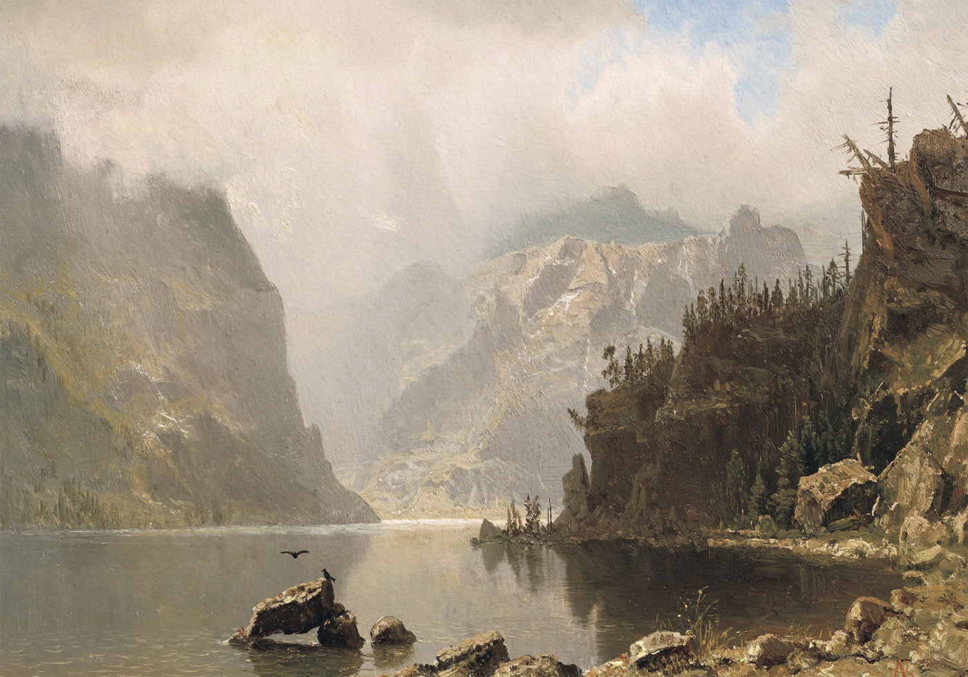 Western Landscape By Albert Bierstadt Plakat - Posterbox.dk