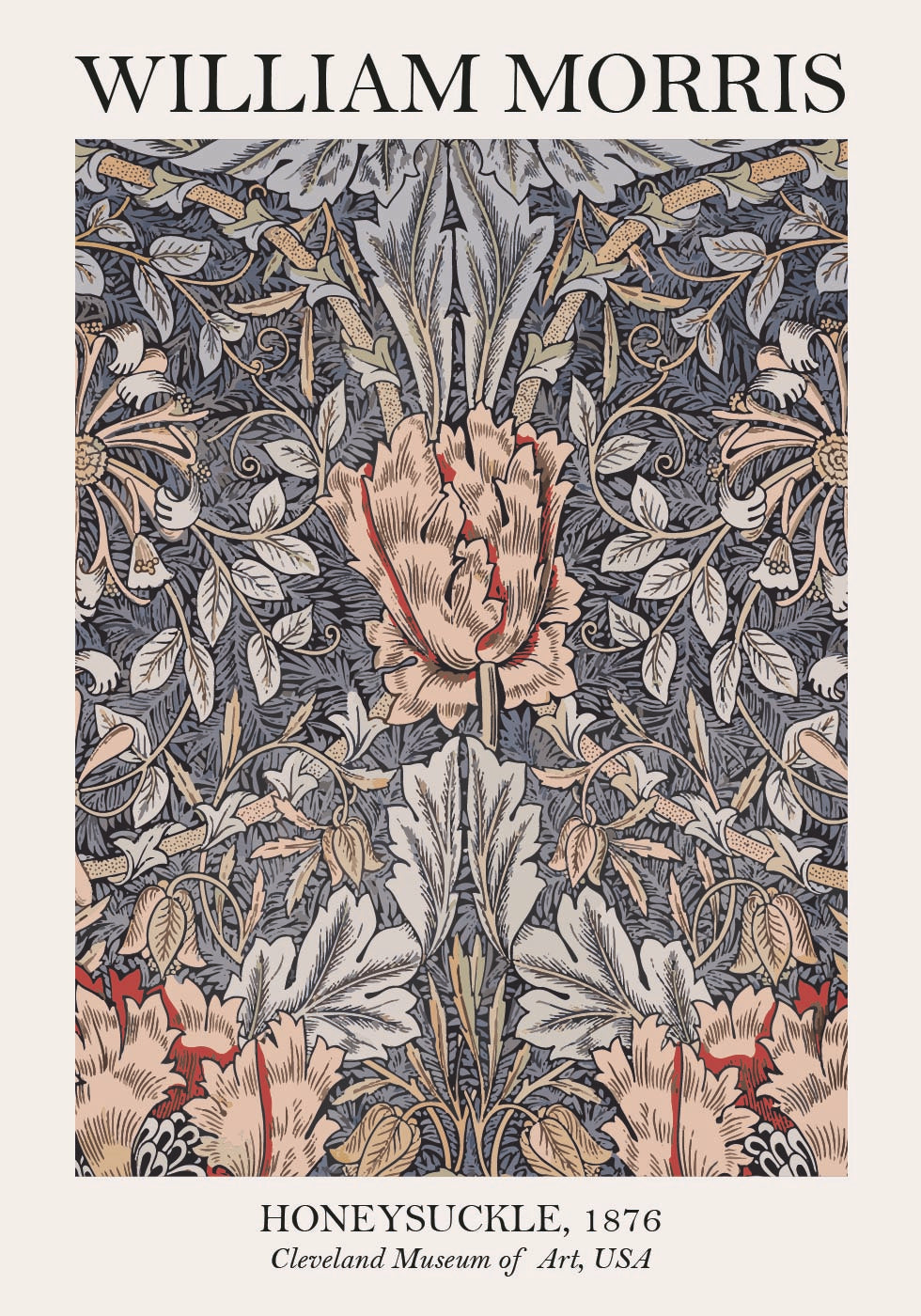 William Morris Honeysuckle Plakat - Posterbox.dk