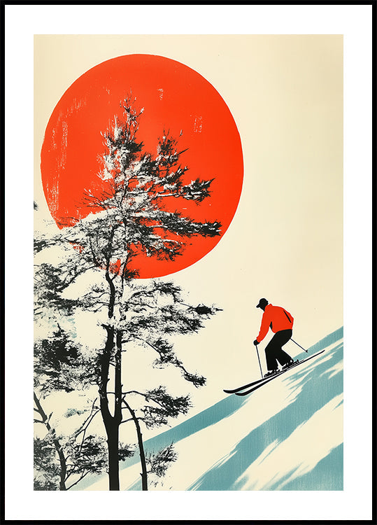 Skiing In Japan Plakat - Posterbox