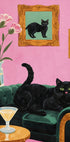 Cat On The Sofa With Martini Plakat - Posterbox