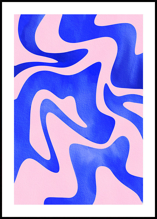 Abstract Blue Wave Plakat - Posterbox