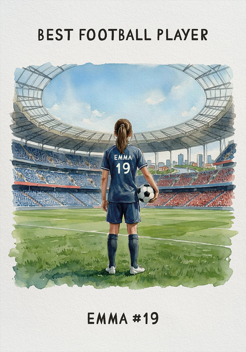 Youth football Girl Personal 2 - Posterbox