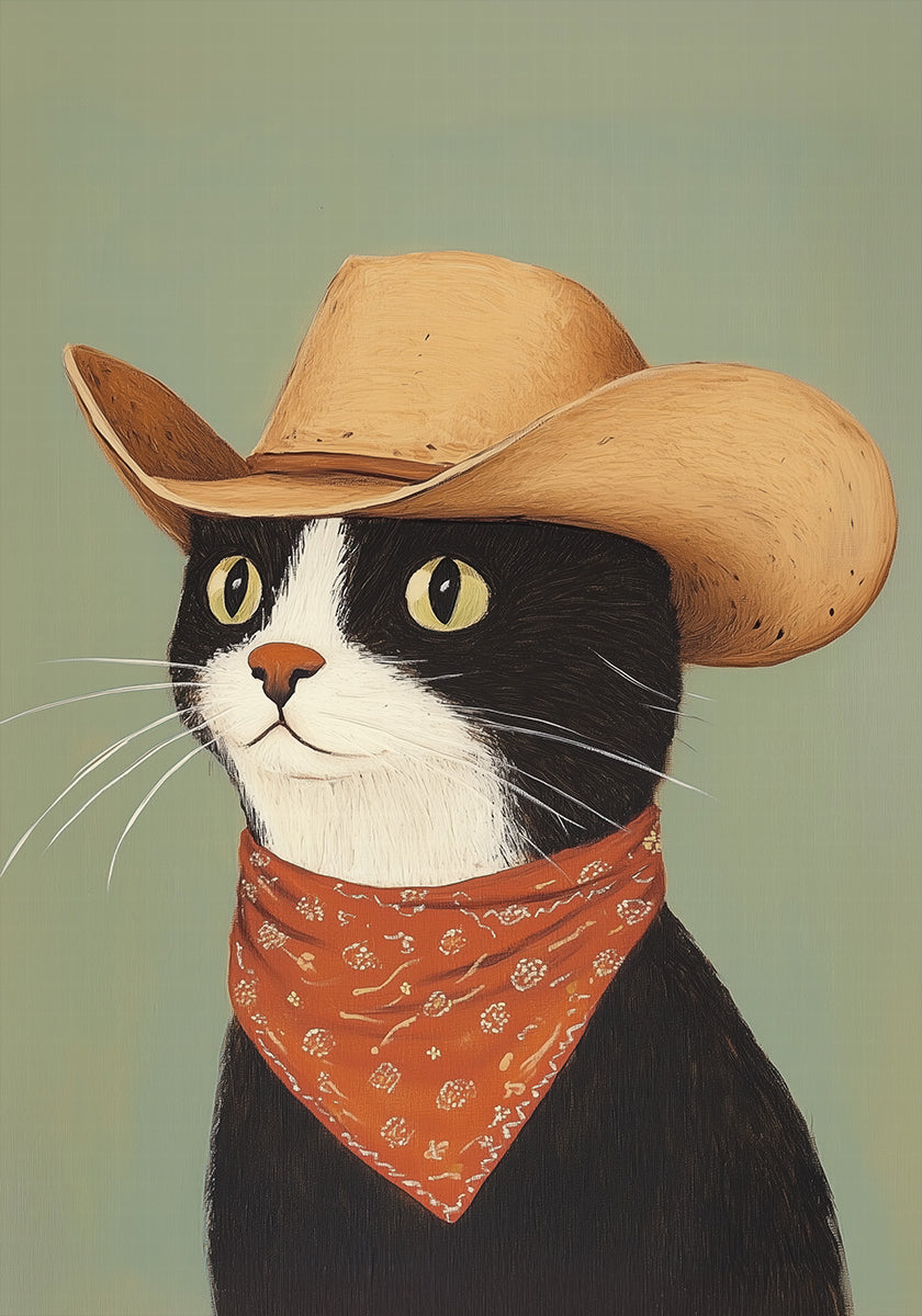 Cowboy Black Cat Plakat - Posterbox