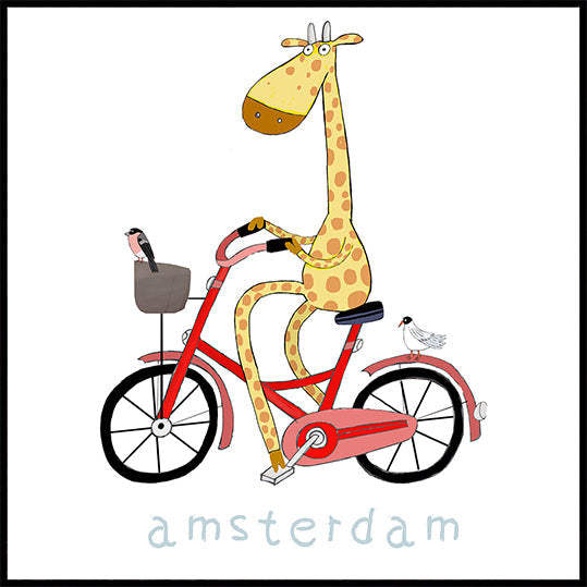 Giraffe on Wheels Plakat - Posterbox