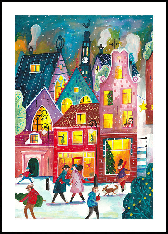 Christmas in Amsterdam Plakat - Posterbox